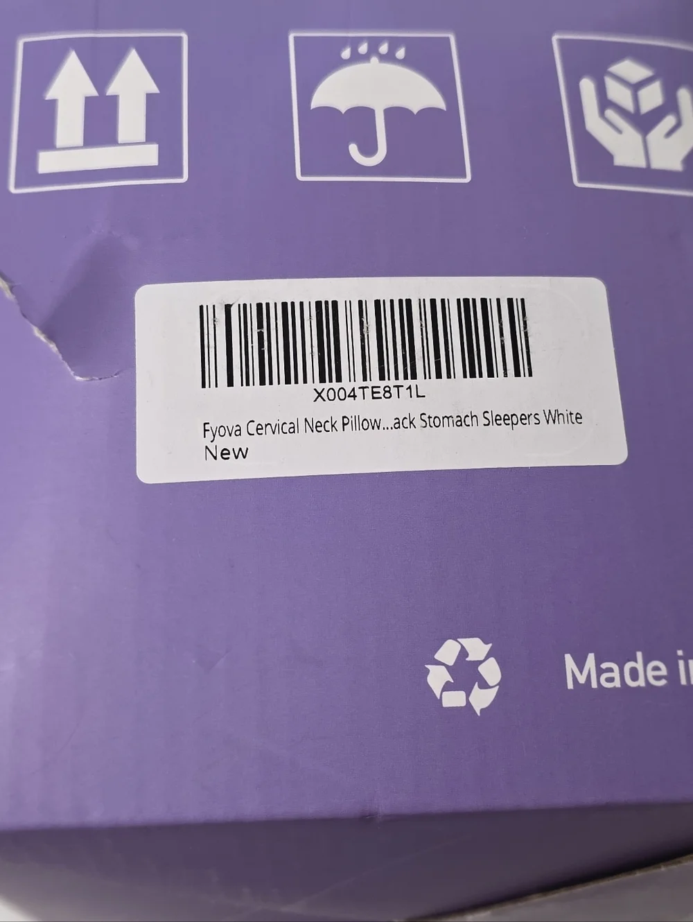 F-YOVA Memory Foam Contour Pillow - Ergonomic Support NEW IN BOX